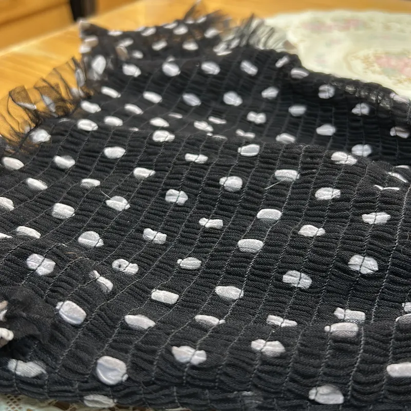 Váy xòe dáng dài voan chấm bi Elise sz M mới mặc 2 lần  569297