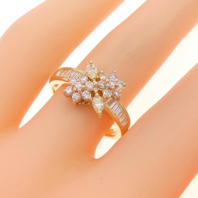 Nhẫn kim cương hoa K18YG/K18PG 0.80CT 673041