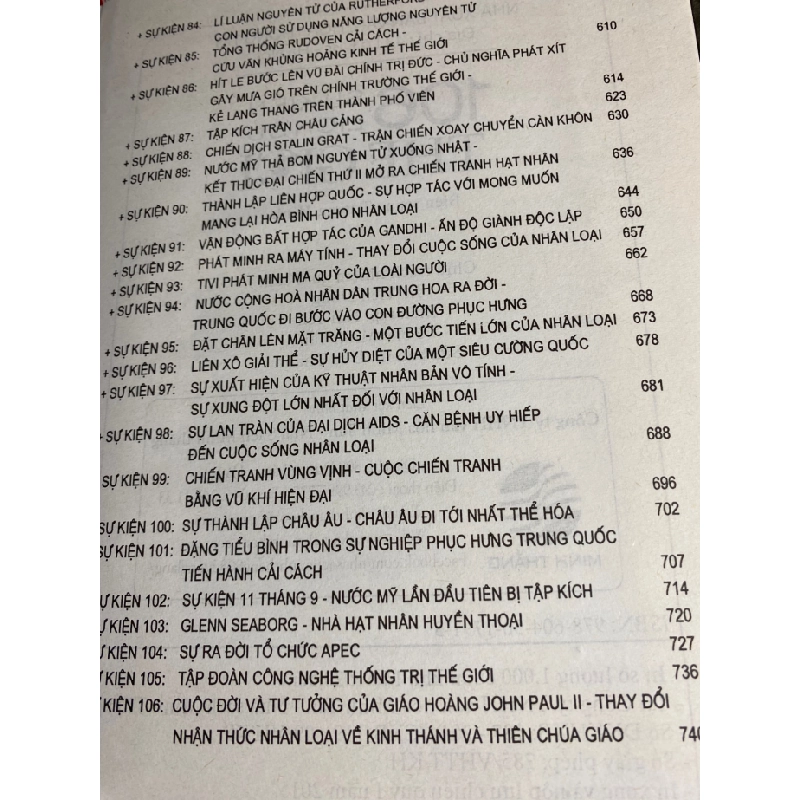 106 Sự Kiện Lịch Sử Thế Giới (bìa cứng)-Tác giả Trường Minh -NXB Văn Hoá Thông Tin -Năm XB 01-2015- Sách có ố cạnh 446404
