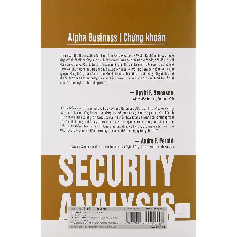 Phân Tích Chứng Khoán (Security Analysis) (Bìa Cứng) - Benjamin Graham, David L. Dodd 70793