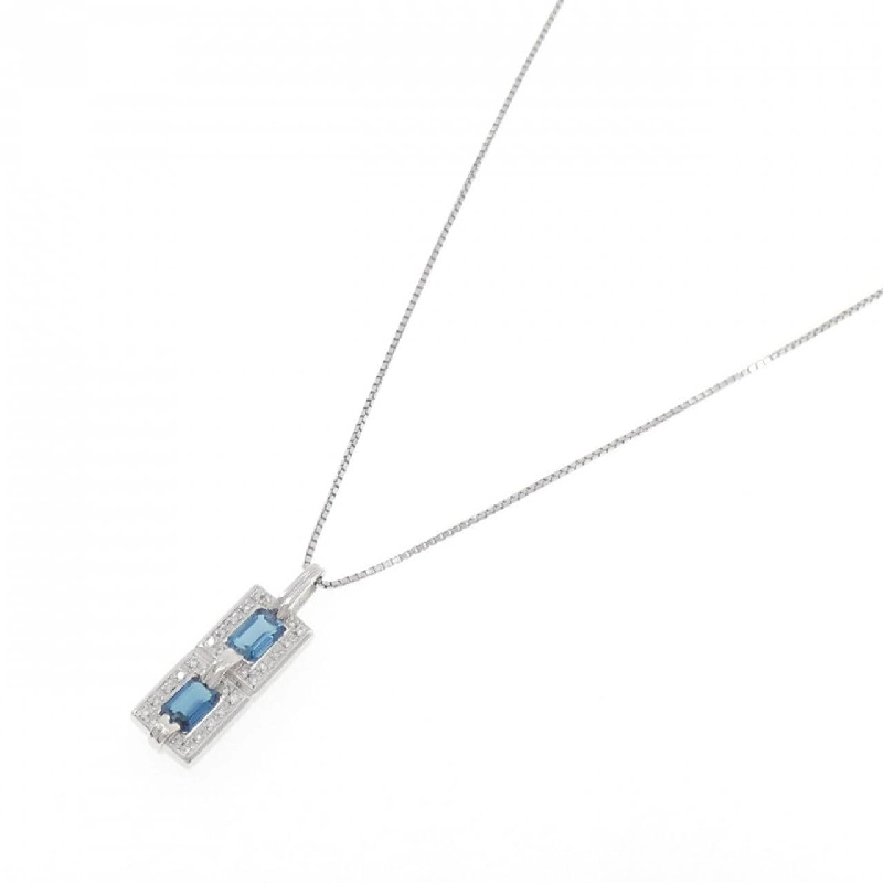 Dây chuyền Blue Topaz PT900/PT850 1.32CT - Hàng hiệu Chính hãng 858468