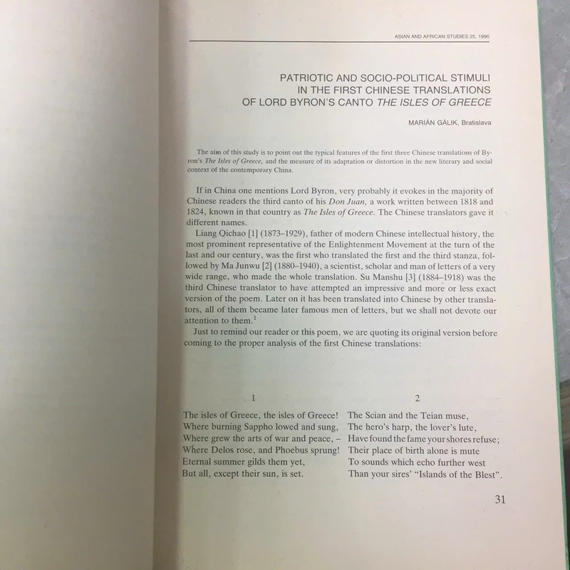 ASIAN AND AFRICAN STUDIES ( 2 cuốn) 500420