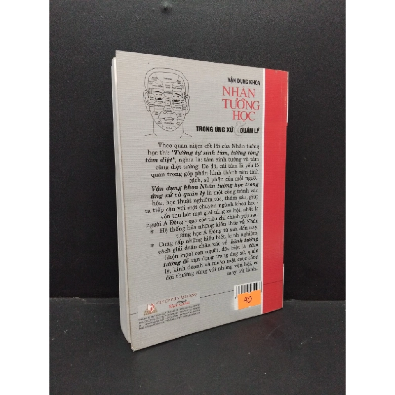 Vận dụng khoa nhân tướng học trong ứng xử và quản lý mới 60% bẩn bìa, ố nhẹ, mọt bìa 2008 HCM2410 Việt Chương TÂM LINH - TÔN GIÁO - THIỀN 307720