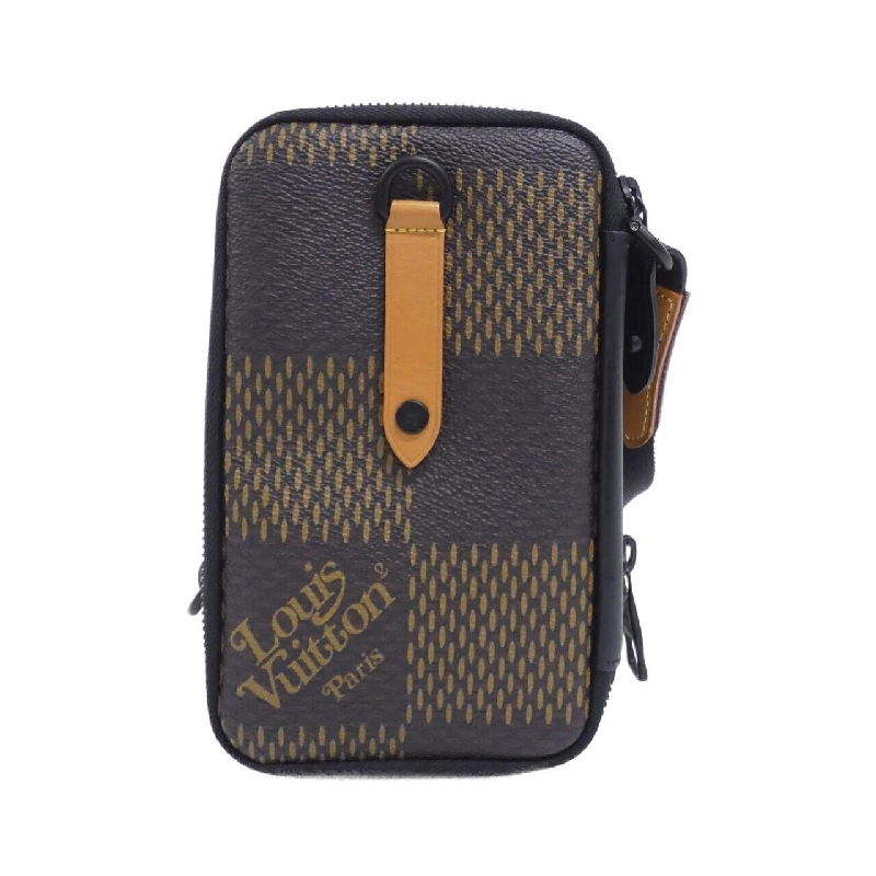 Túi đeo chéo Louis Vuitton Damier Giant (LV Squared) Double Phone Pouch N40377 - Hàng hiệu Chính hãng 767257