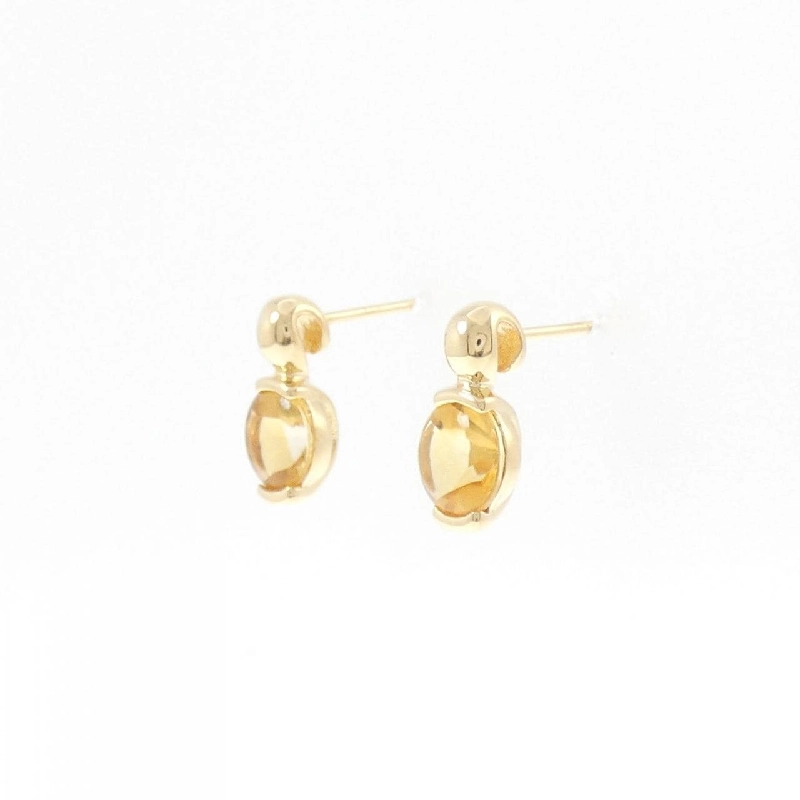 K18YG Citrine Bông tai - Hàng hiệu Chính hãng 866227