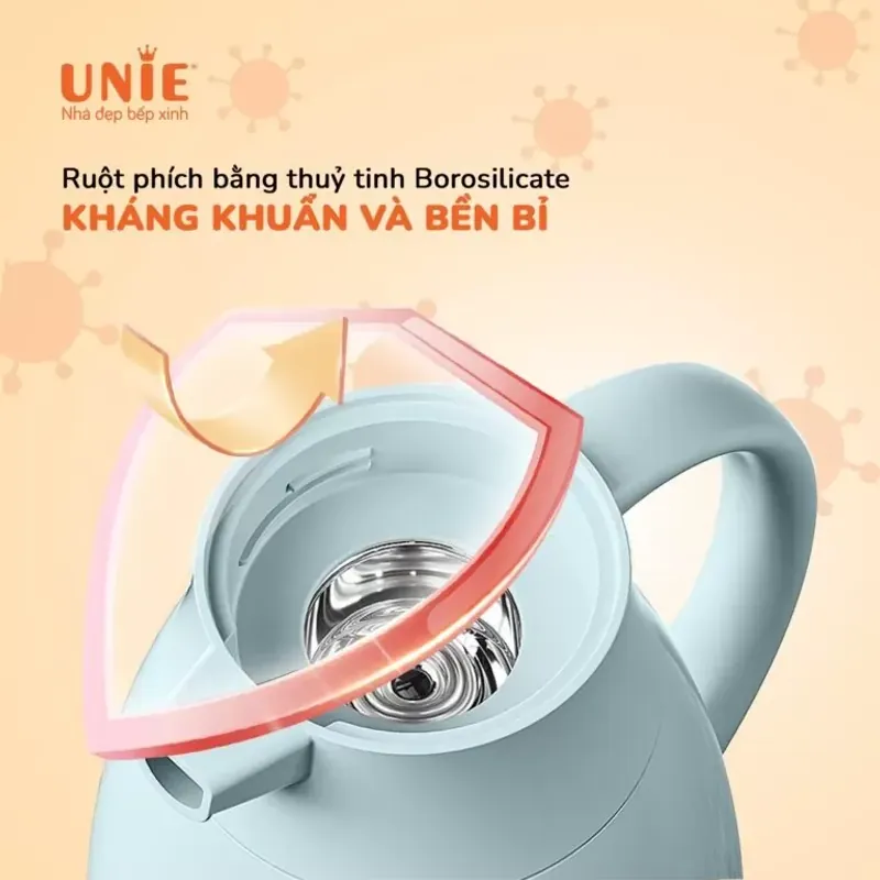 Phích giữ nhiệt UNIE UKW06 1.6l màu xanh chính hãng mới 100% 593109