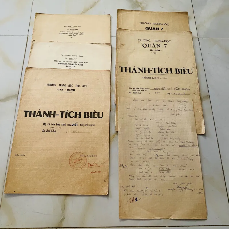Bộ thành tích biểu xưa nữ Trung học tổng hợp Sương Nguyệt Anh, Quận 7, Thủ Đức Gia Định 1013201