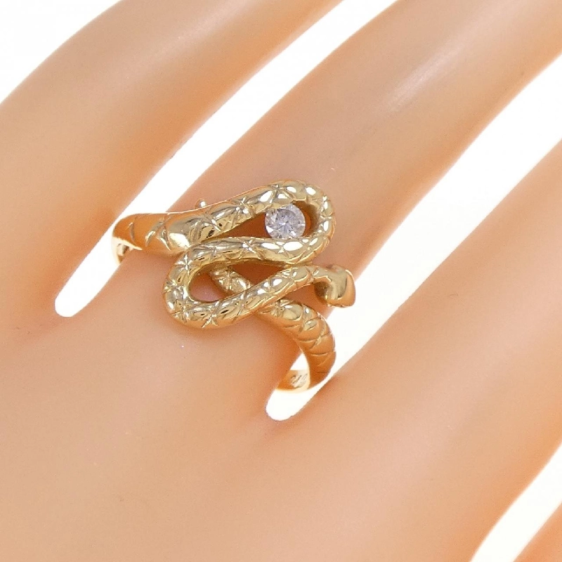 Nhẫn kim cương K18YG hình rắn 0.10CT - Hàng hiệu Authentic 848095