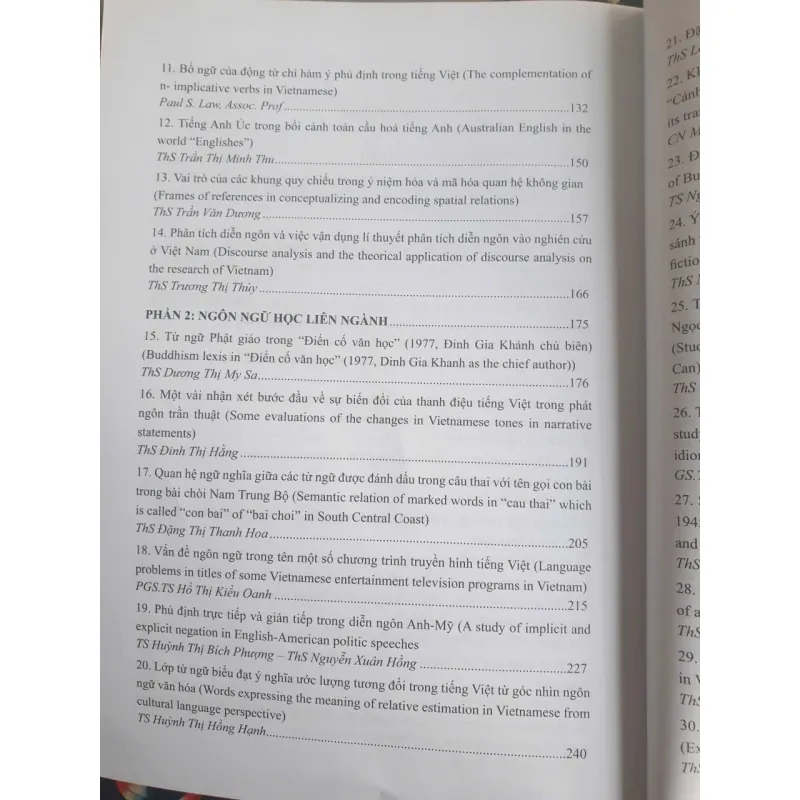 Những vấn đề ngôn ngữ học ở Việt Nam và Đông Nam Á 784642