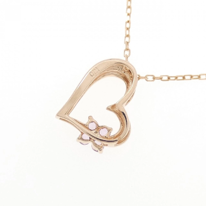 K10PG Mặt dây chuyền hình trái tim × hoa - Hàng hiệu chính hãng 860481