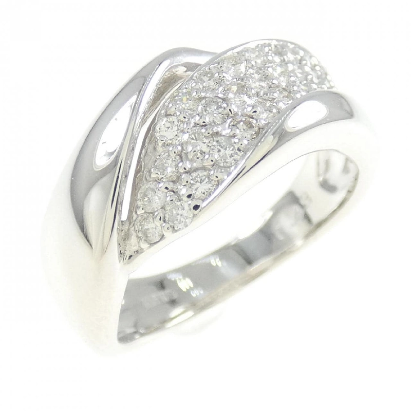 Nhẫn kim cương Pavé K18WG 0.43CT 671883