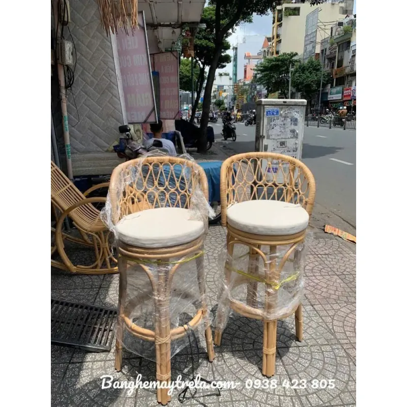 Ghế quầy bar mây tre đan 1000751