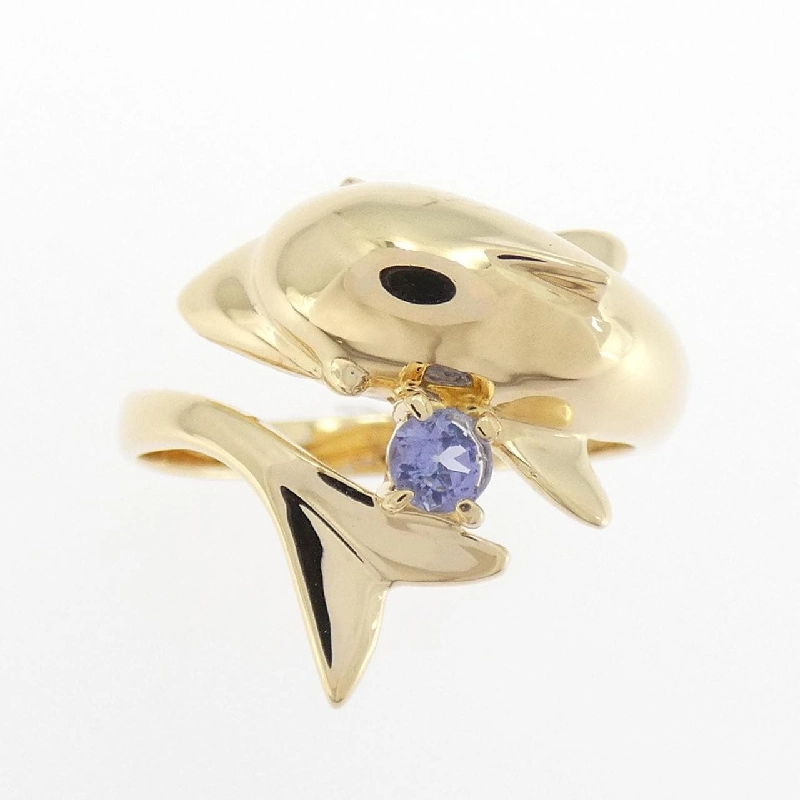 Nhẫn Tanzanite K18YG hình cá heo 669036