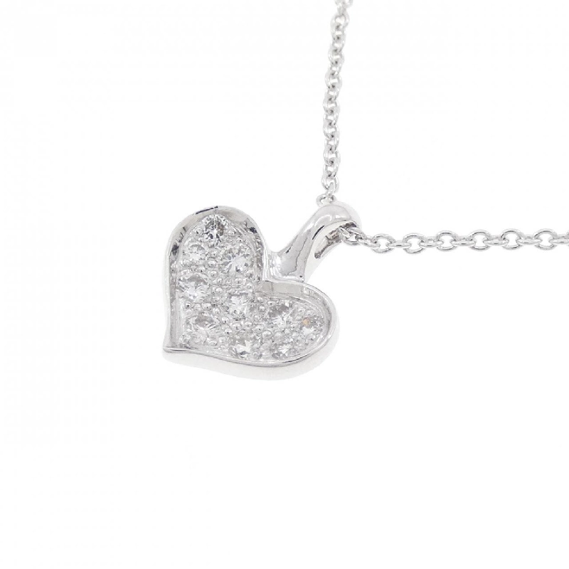 Dây chuyền kim cương hình trái tim K18WG 0.22CT - Hàng hiệu chính hãng 862341