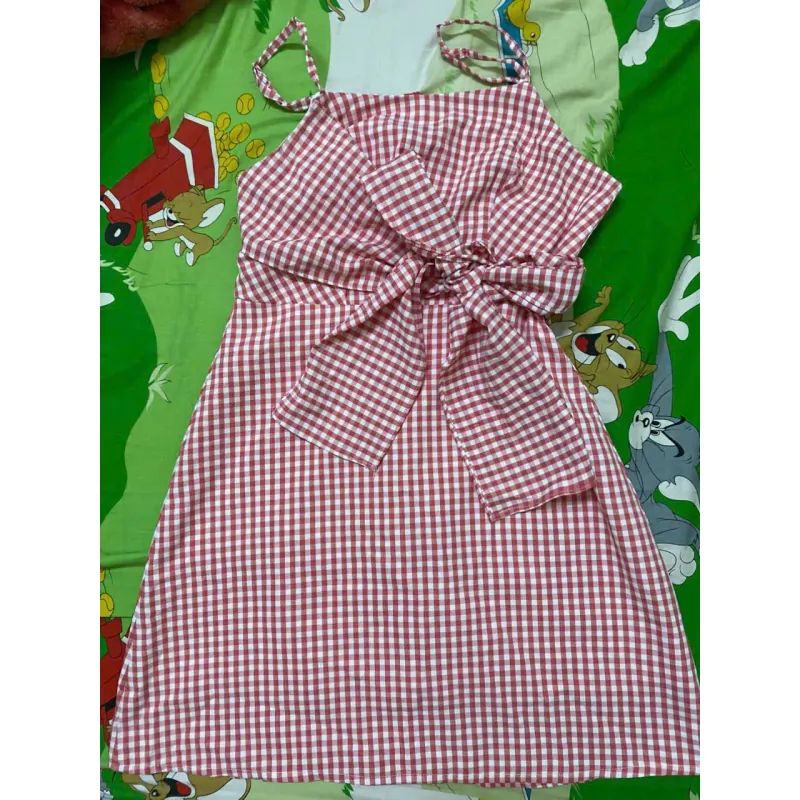 Váy caro MOXY hồng size M đã sử dụng 859861