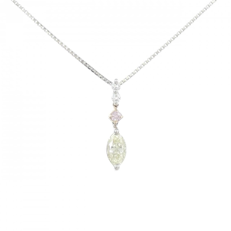 Dây chuyền kim cương PT900/K18PG/PT850 0.526CT - Hàng hiệu Chính hãng 857379