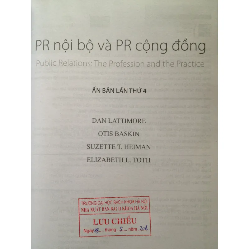 PR NỘI BỘ VÀ PR CỘNG ĐỒNG 937138