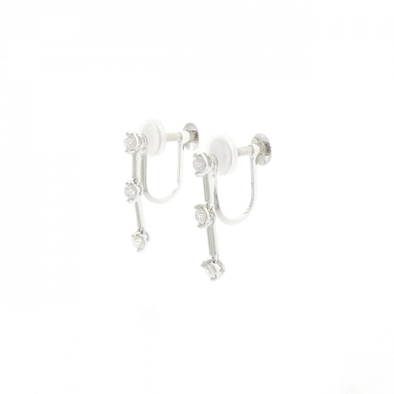 K18WG Ba viên đá kim cương Bông tai - Hàng hiệu Chính hãng 874387