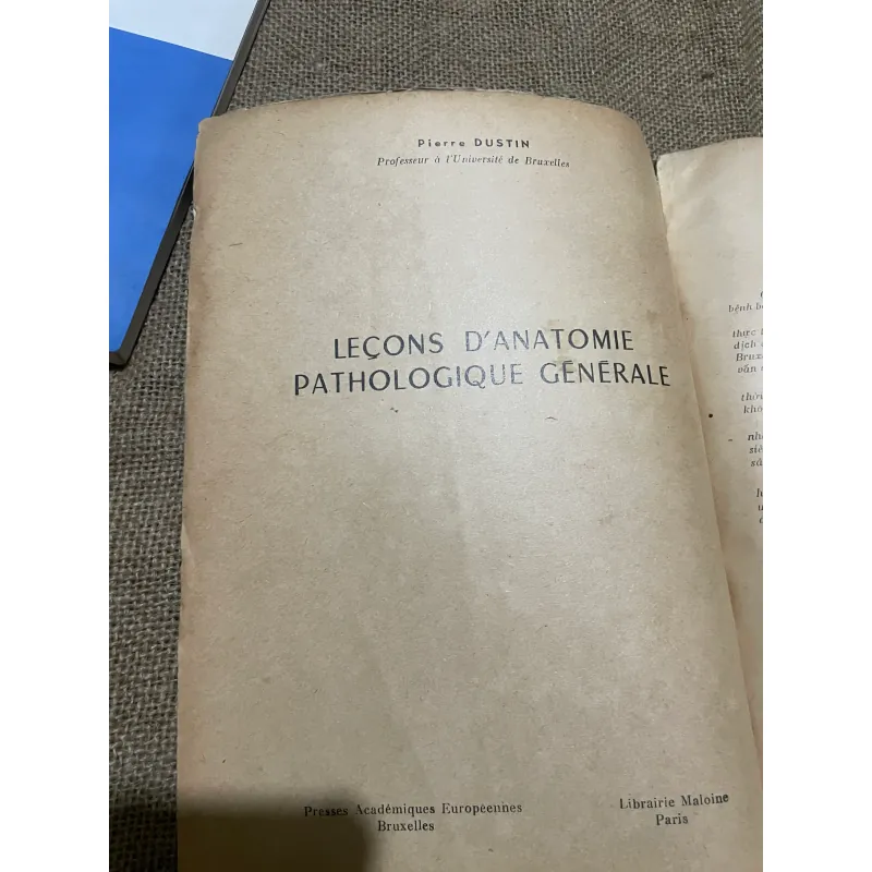 GIẢI PHẪU BỆNH ĐẠI CƯƠNG- LEÇONS D'ANATOMIE PATHOLOGIQUE GENÉRALE SÁCH Y,  KHỔ LỚN 569796