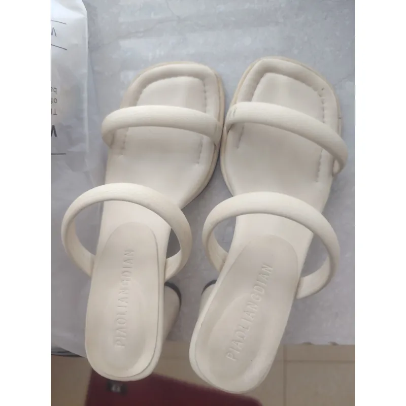 Guốc, cao gót 7p size 225 (36,5) màu kem như hình 1028796