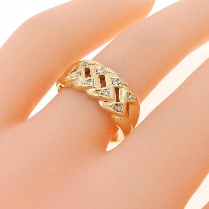 Nhẫn kim cương K18YG 0.08CT 666923