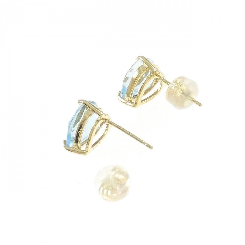 K18YG Blue Topaz Bông tai 4.00CT - Hàng hiệu Chính hãng 871448