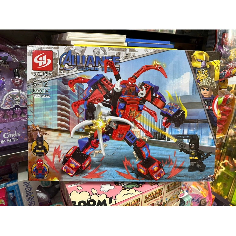 Đồ chơi lắp ráp F9014 Alliance Super Hero Spider man và Batman 270825