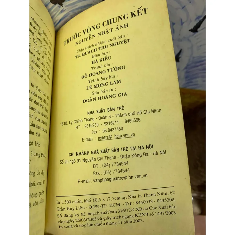 Trước Vòng Chung Kết - Nguyễn Nhật Ánh 926335