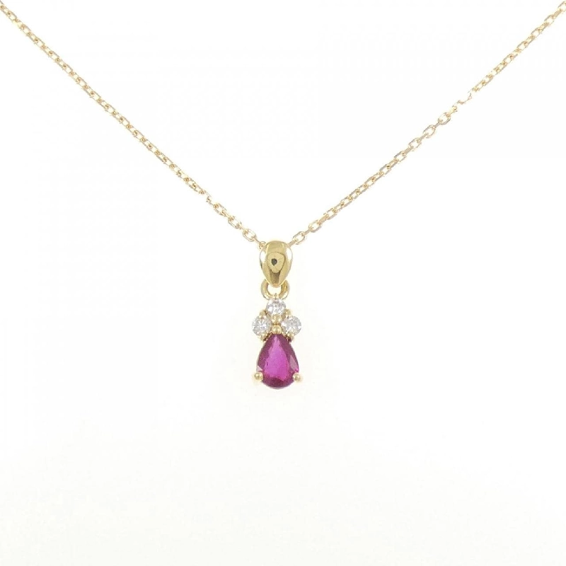 K18YG Dây chuyền ruby 0.45CT - Hàng hiệu chính hãng 858306