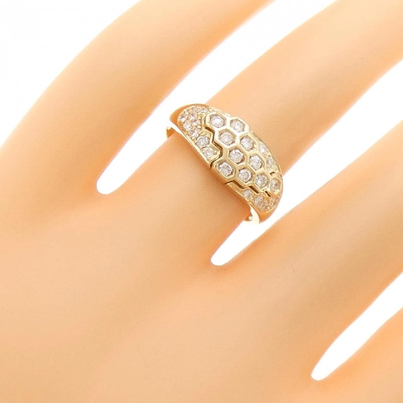 Nhẫn kim cương K18YG 0.37CT 672850