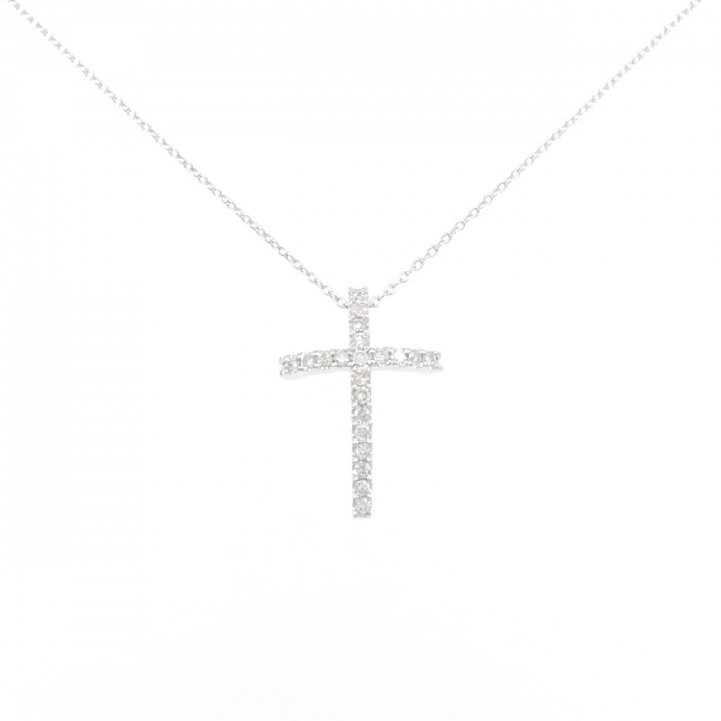 K18WG Dây chuyền kim cương chéo 0.21CT - Hàng hiệu Chính hãng 864582