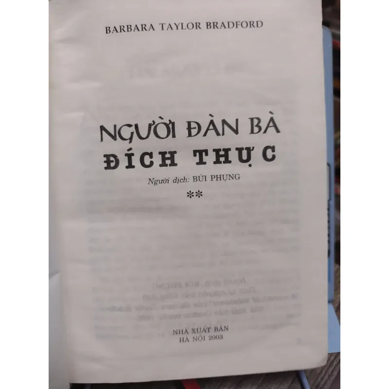 Sách: Người đàn bà đích thực (trọn bộ 2 tập) - Barbara Taylor Bradford (A2) 587298