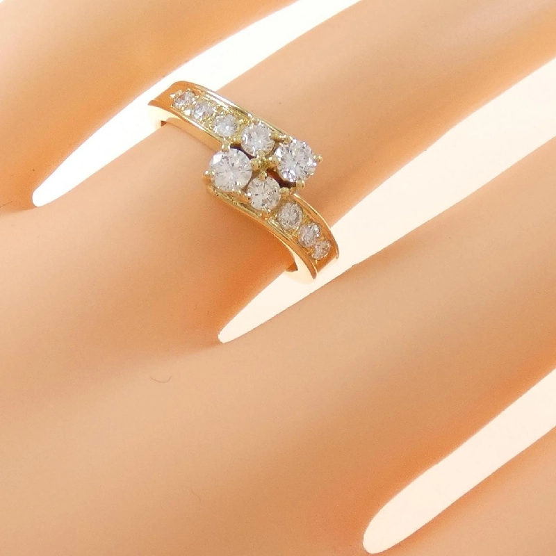 Nhẫn kim cương K18YG 0.56CT 673444