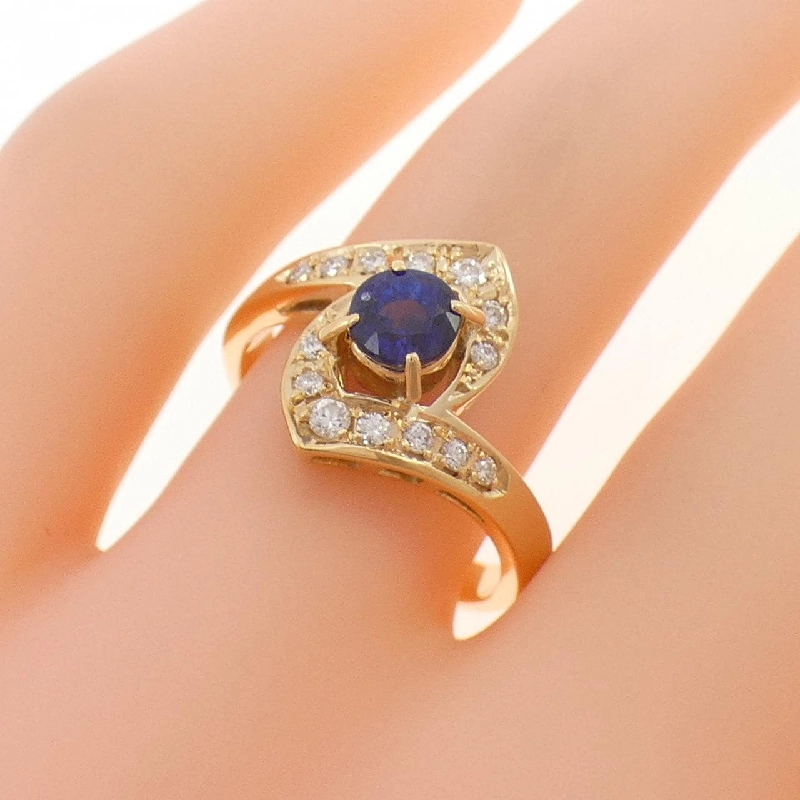 Nhẫn Sapphire K18YG 0.80CT - Hàng hiệu Chính hãng 850808