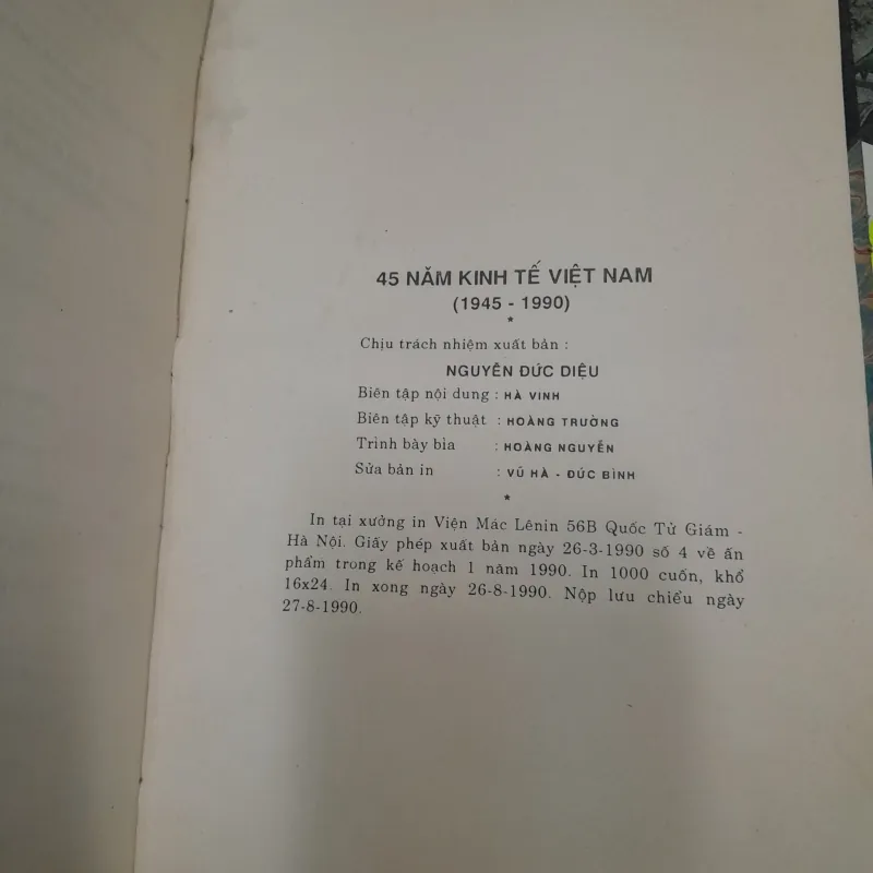 45 NĂM KINH TẾ VIỆT NAM (1945 - 1990) 966504