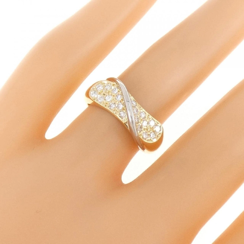 Nhẫn kim cương 750YG/PT 0.26CT 673483