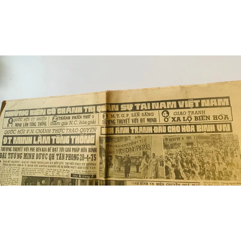 Báo Miền Nam xưa trắng đen phát hành thứ 3- 29/04/1975  752752