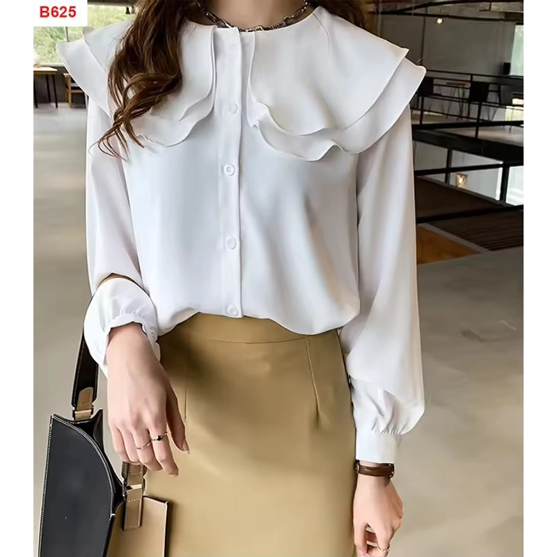 Áo sơ mi cổ bèo nữ tính 496922