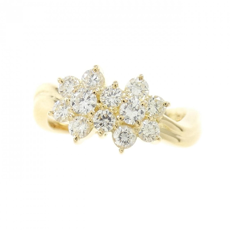 Nhẫn kim cương hoa K18YG 0.57CT 671027