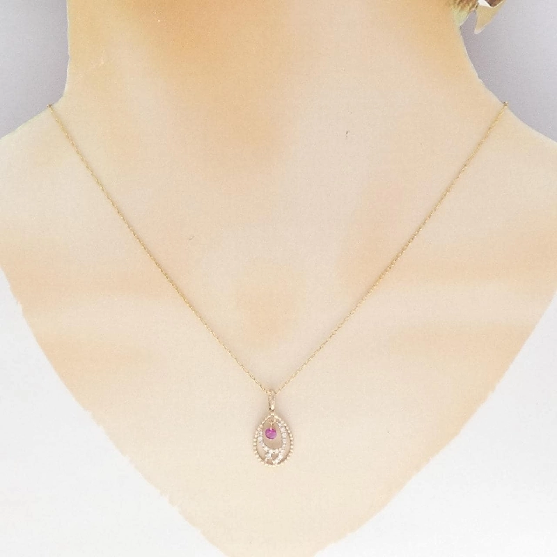 K18PG/K18YG Dây chuyền ruby 0.12CT - Hàng hiệu Chính hãng 858011