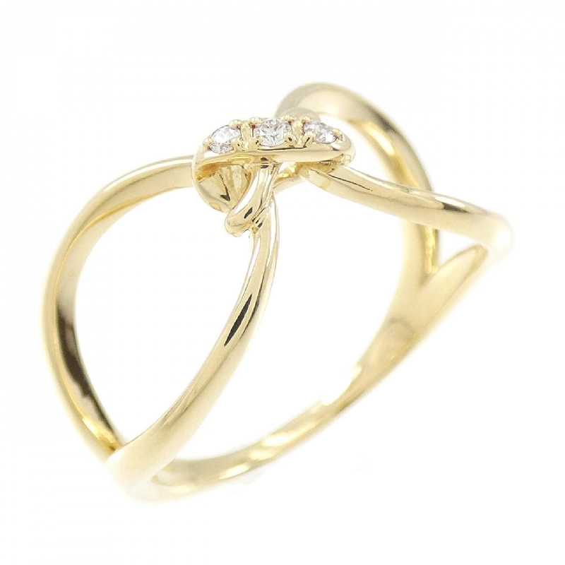 Nhẫn kim cương ba viên K18YG 0.03CT 672103