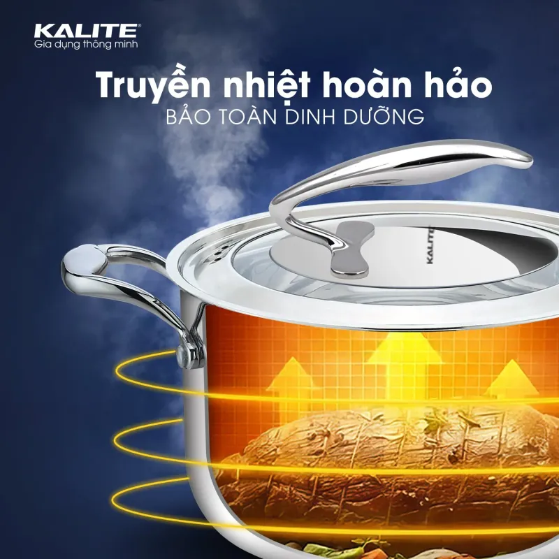 Bộ nồi nguyên khối inox 304 Tripro Kalite KL999 siêu bền 934696