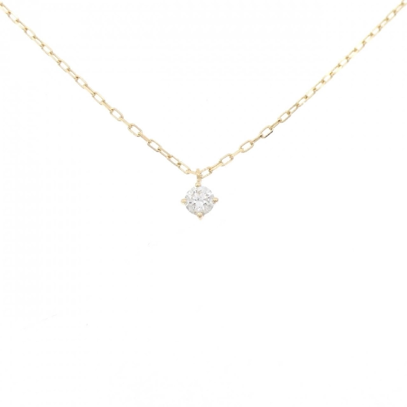 K18YG Solitaire Dây chuyền kim cương 0.1CT - Hàng hiệu Chính hãng 861894