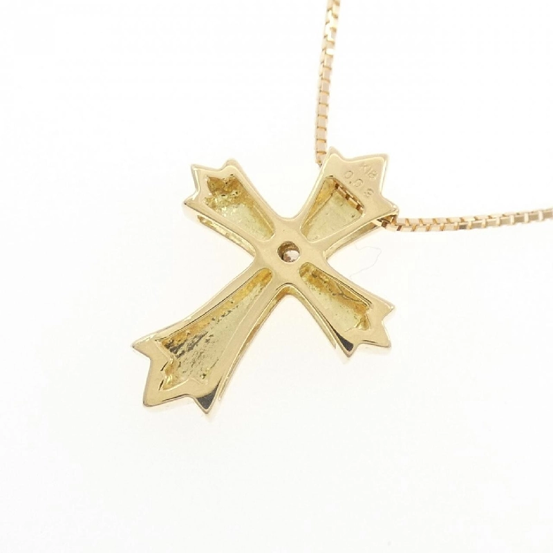 K18YG Dây chuyền kim cương chéo 0.03CT - Hàng hiệu Chính hãng 860448