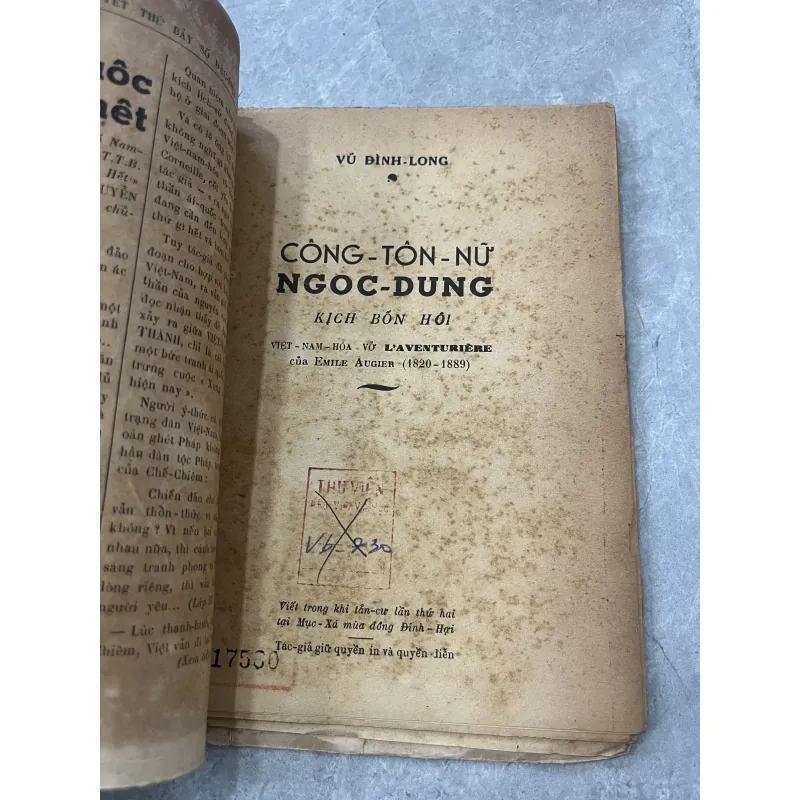 CÔNG TÔN NỮ NGỌC DUNG - VŨ ĐÌNH LONG 973302