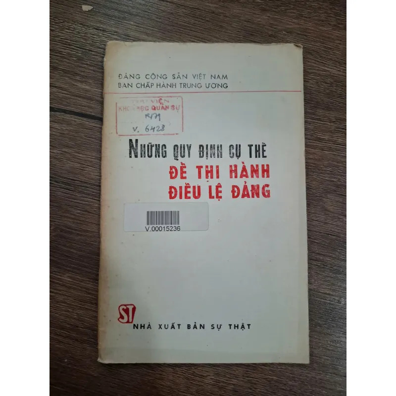Những quy định cụ thể để thi hành Điều lệ Đảng - ĐCSVN - Văn kiện Đảng 714897