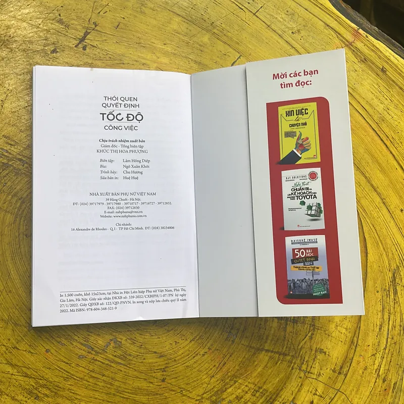THÓI QUEN QUYẾT ĐỊNH TỐC ĐỘ CÔNG VIỆC- YAMAMOTO NORIAKI 709575
