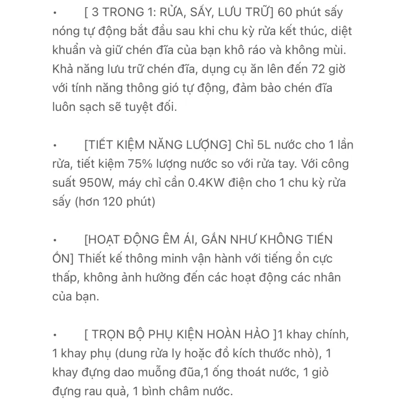 Máy rửa chén bát để bàn KOCHI C300 - Không cần lắp đặt - Rửa nước nóng & Sấy nóng diệt   797771