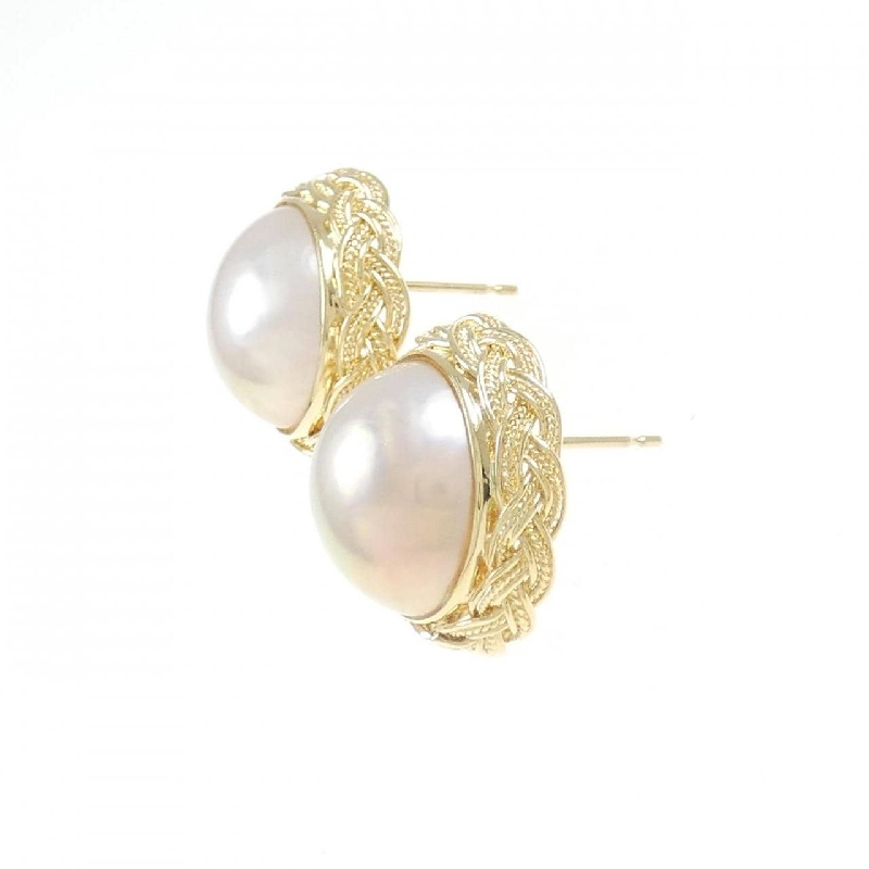 K18YG Mabe Pearl Earrings - Hàng hiệu Authentic 871908