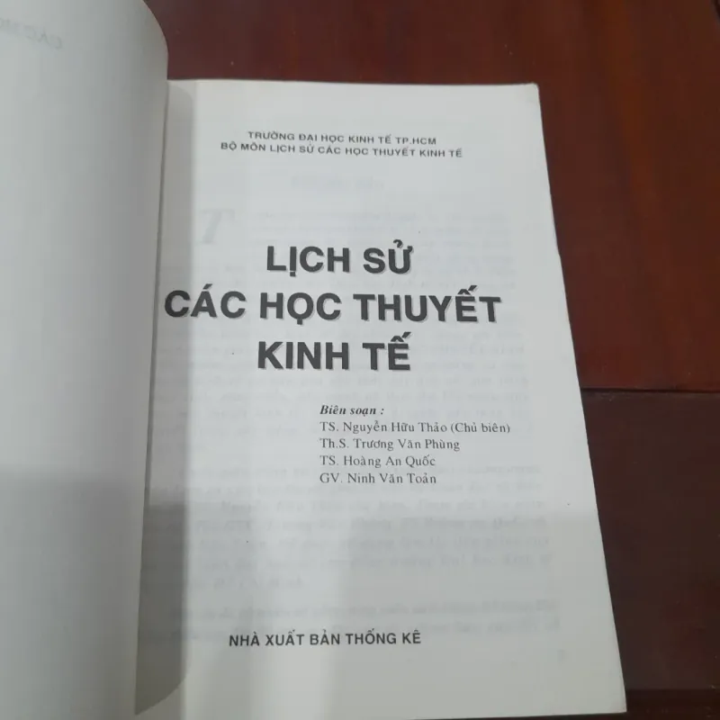 Lịch sử CÁC HỌC THUYẾT KINH TẾ 1022780